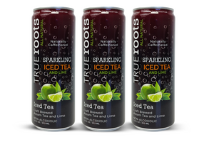 Sparkling Black Tea with Lime.  12 - Pack